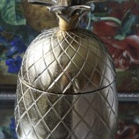 Decoratie Pot Metalen Ananas Antiek Brons